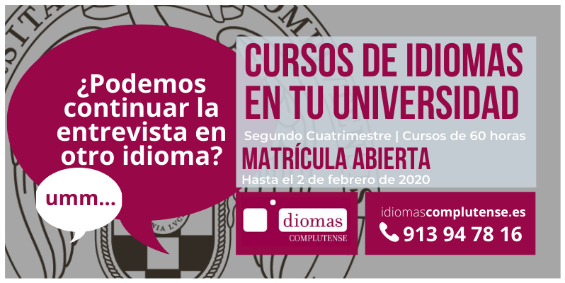 Cursos de idiomas para el segundo cuatrimestre